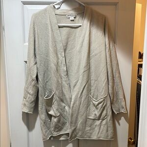 Barefoot dreams Cozy Cream Open-Front Cardigan